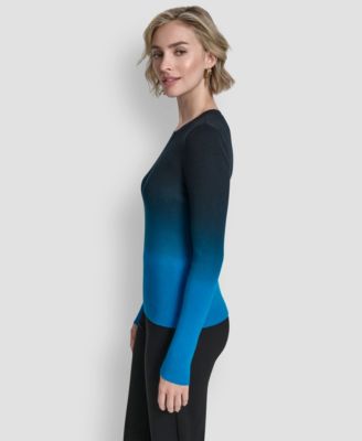 Women's Long-Sleeve Crewneck Dip Dye Sweater