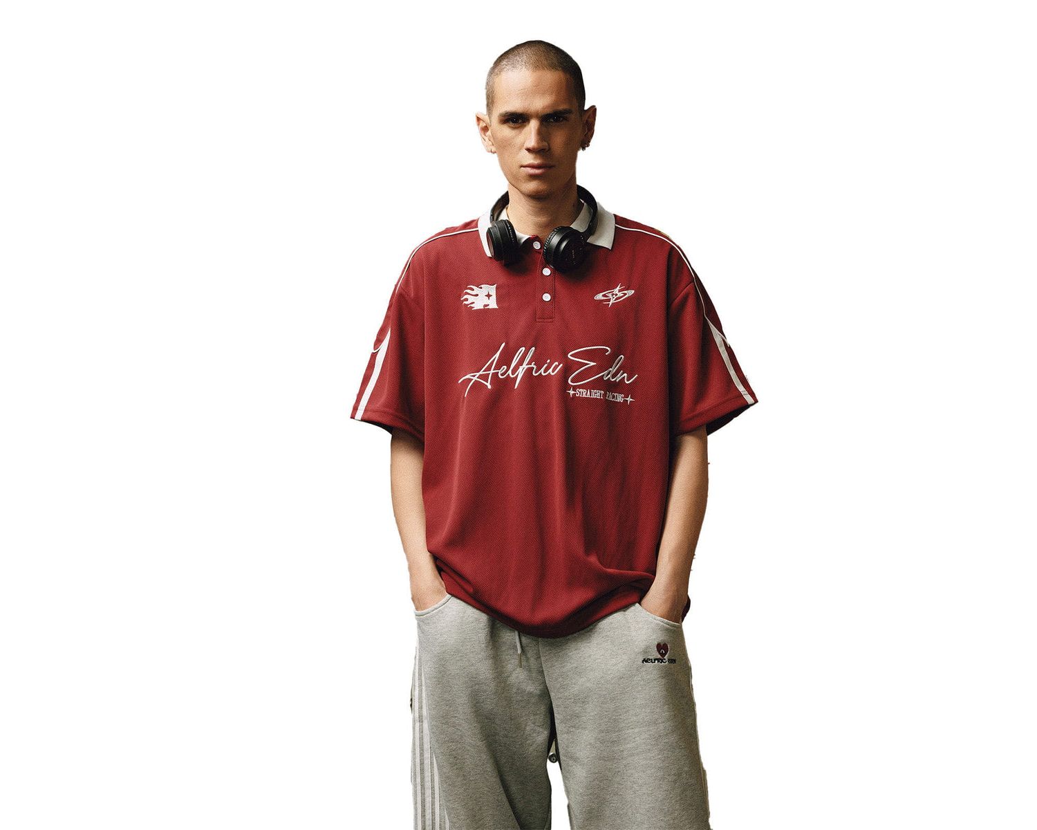 Men's Sporty Polo Soccer Jersey