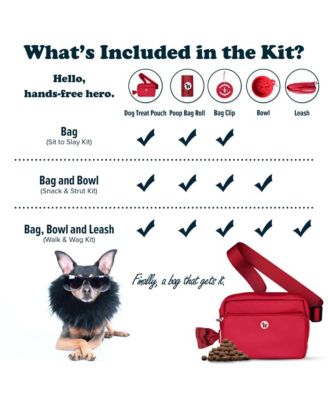 3-in-1 Crossbody Dog Walk Bag with Matching Planet-Safe Dog Poop Bags