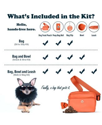 3-in-1 Crossbody Dog Walk Bag with Matching Planet-Safe Dog Poop Bags