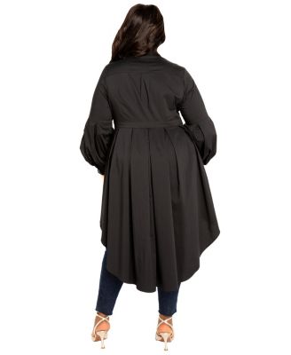 Plus Size High-low Peplum Blouse