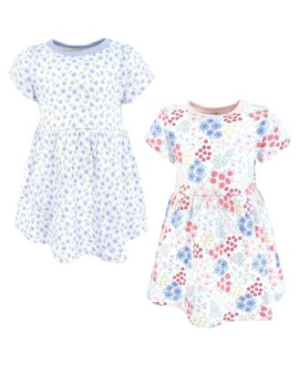 Baby Girls Organic Cotton Short-Sleeve Dresses, Flower Market, 0-3 Months