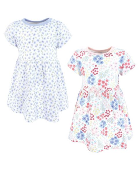 Платья Touched by Nature Organic Cotton Short-Sleeve, Flower Market, 0-3 Months для девочек-малышей