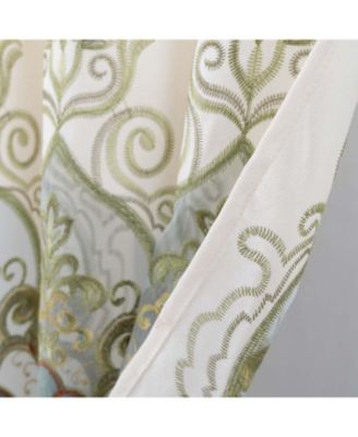 RT Designer Collection Betsy Macrame Rod Pocket Curtain Panel 52" x 84" Sage