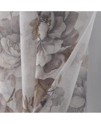 Ellie Doily Grommet Light Filtering Window Curtain Panel for Bedroom 54" x 95" Silver