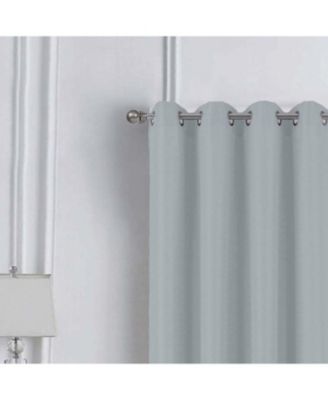 RT Designer Collection Cindy Textured 2 Pack Grommet Curtain Panel 36" x 84" Silver