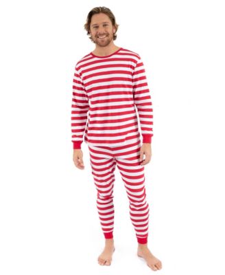 Men’s Big & Tall Two Piece Cotton Striped Holiday Pajamas