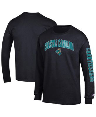 Champion - Men's Black Coastal Carolina Chanticleers Arch Over Logo 2-Hit Long Sleeve T-Shirt