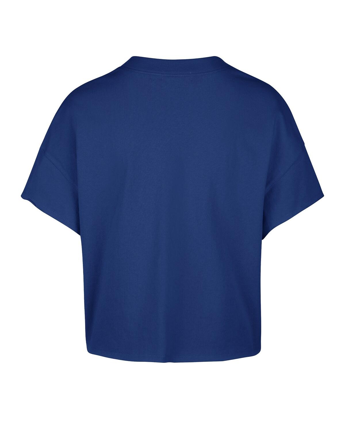 47 Brand Women's Royal Golden State Warriors Elation Oversized Notch Neck T-shirt In Blue