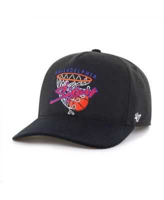 Men's Black Philadelphia 76ers Nothing But Net Hitch Adjustable Hat