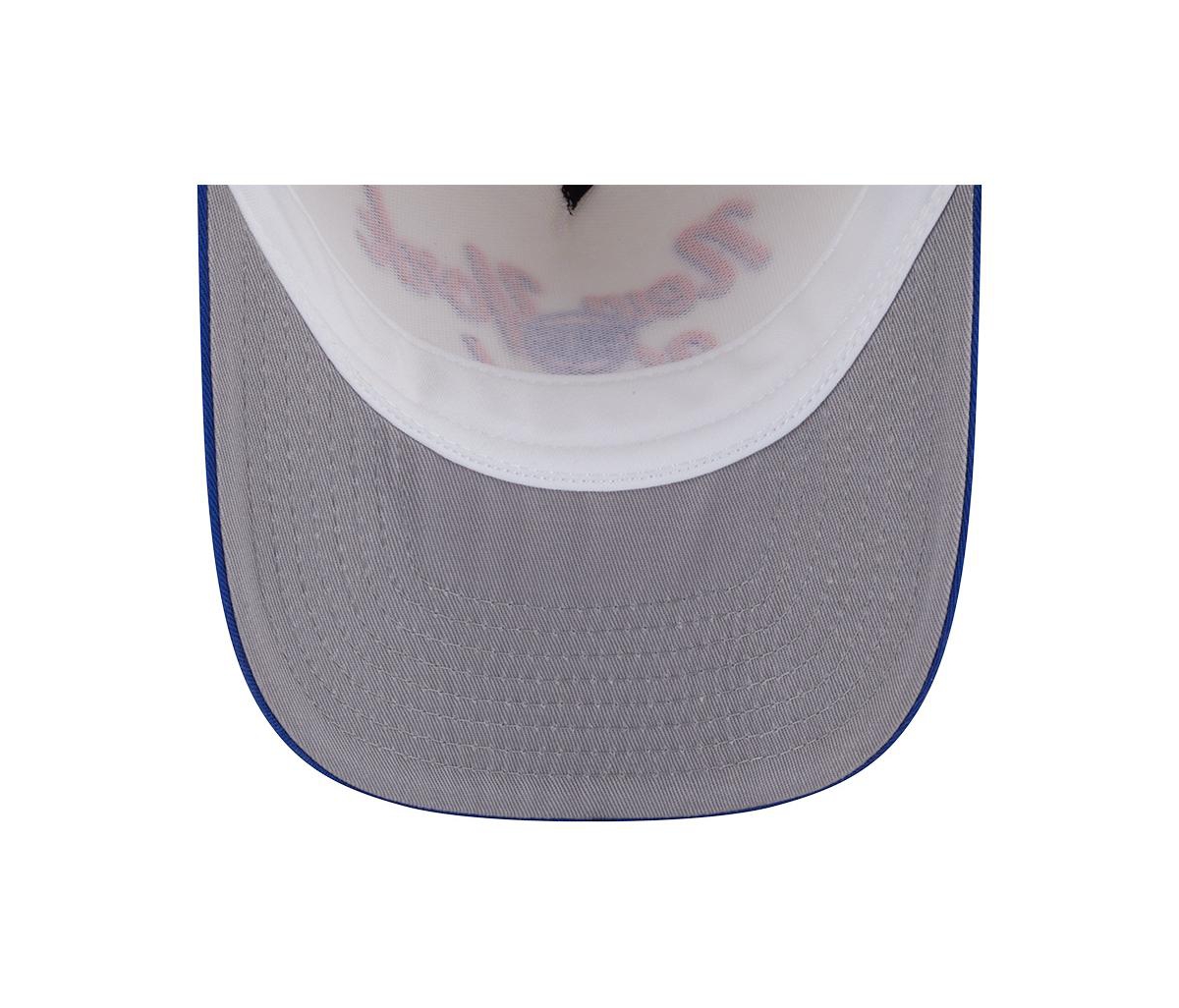 New Era Men's Cream/Blue New York Knicks Chainstitch 9FIFTY A-Frame Snapback Hat