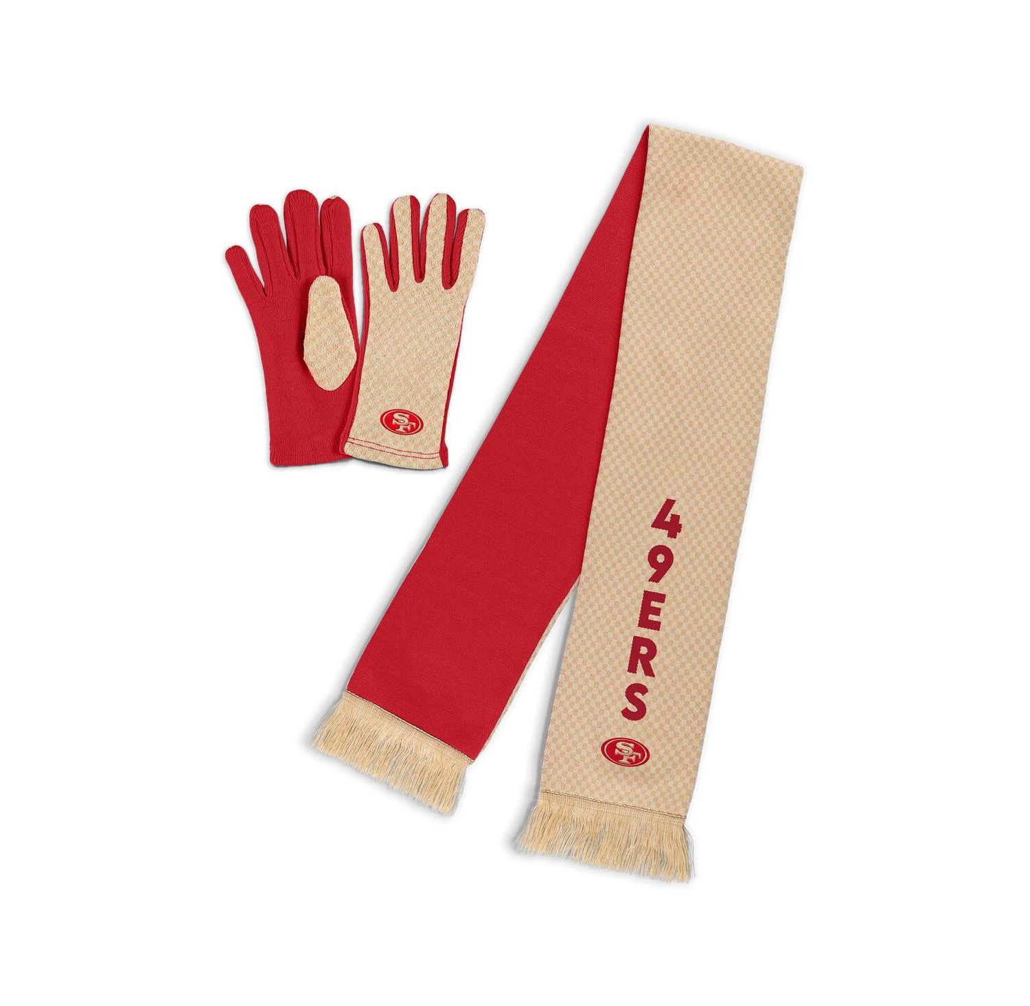 Women's San Francisco 49ers Tonal Scarf Glove Set