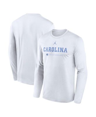 Jordan - Men's White North Carolina Tar Heels 2025 Courtside Basketball Shootaround Legend Dri-FIT Long Sleeve T-Shirt