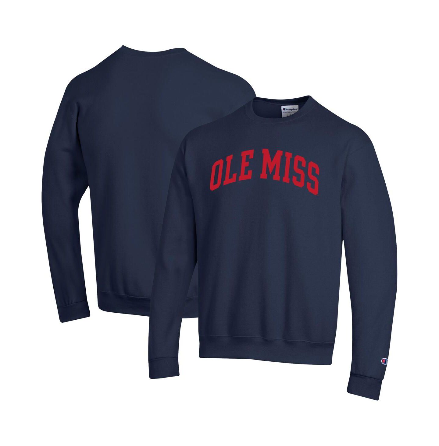 Мужской флисовый свитшот Champion Ole Miss Rebels Basic Arch, Navy, цвет: Тёмно-синий — фото 1