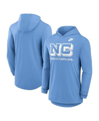 Nike - Men's Carolina Blue North Carolina Tar Heels Legacy Tri-Blend Dri-FIT Long Sleeve Hoodie T-Shirt