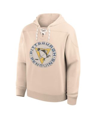 Men's Cream Pittsburgh Penguins Vintage Hoodie