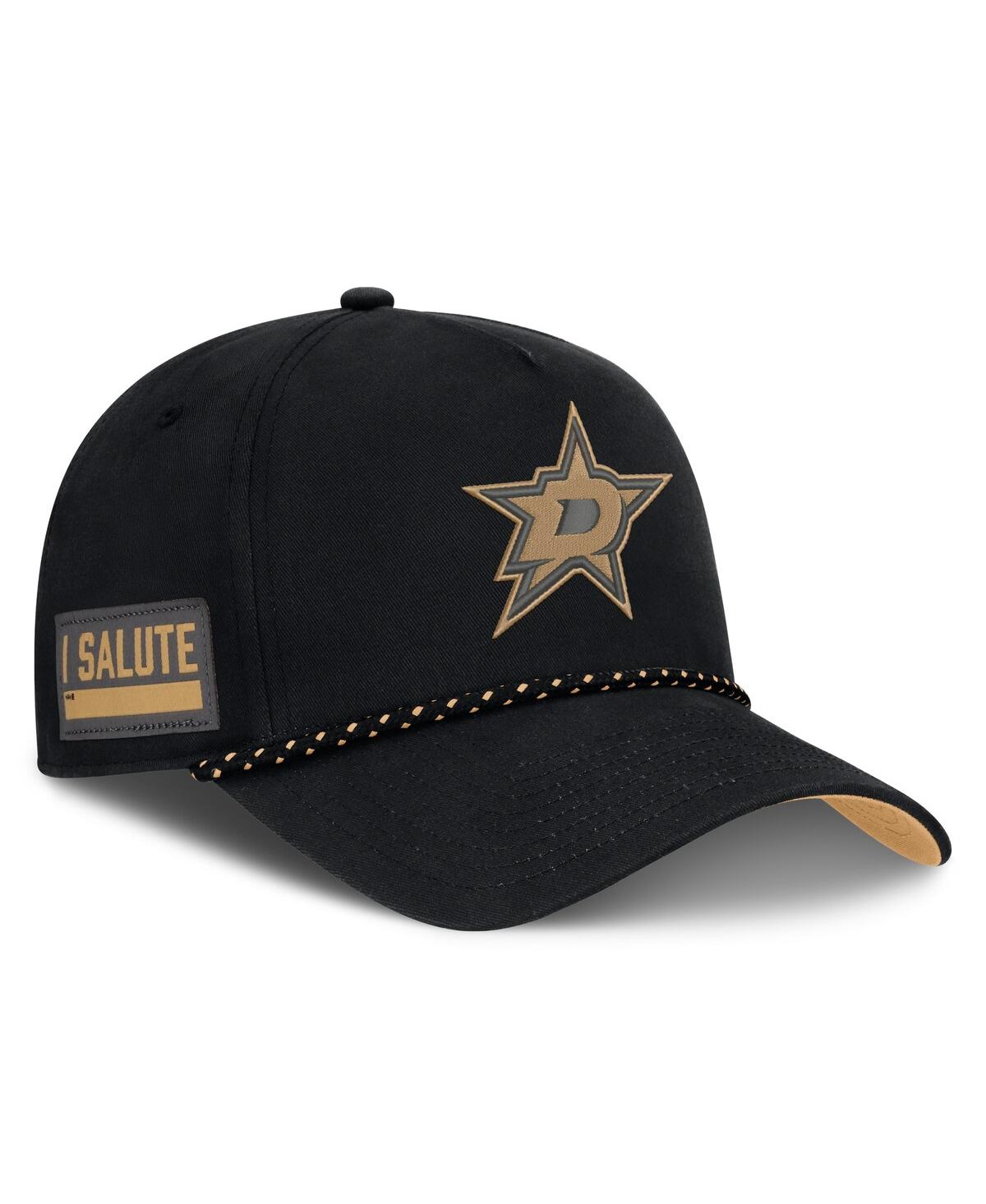 Fanatics Men's Black Dallas Stars Military Appreciation Authentic Pro A-Frame Adjustable Hat