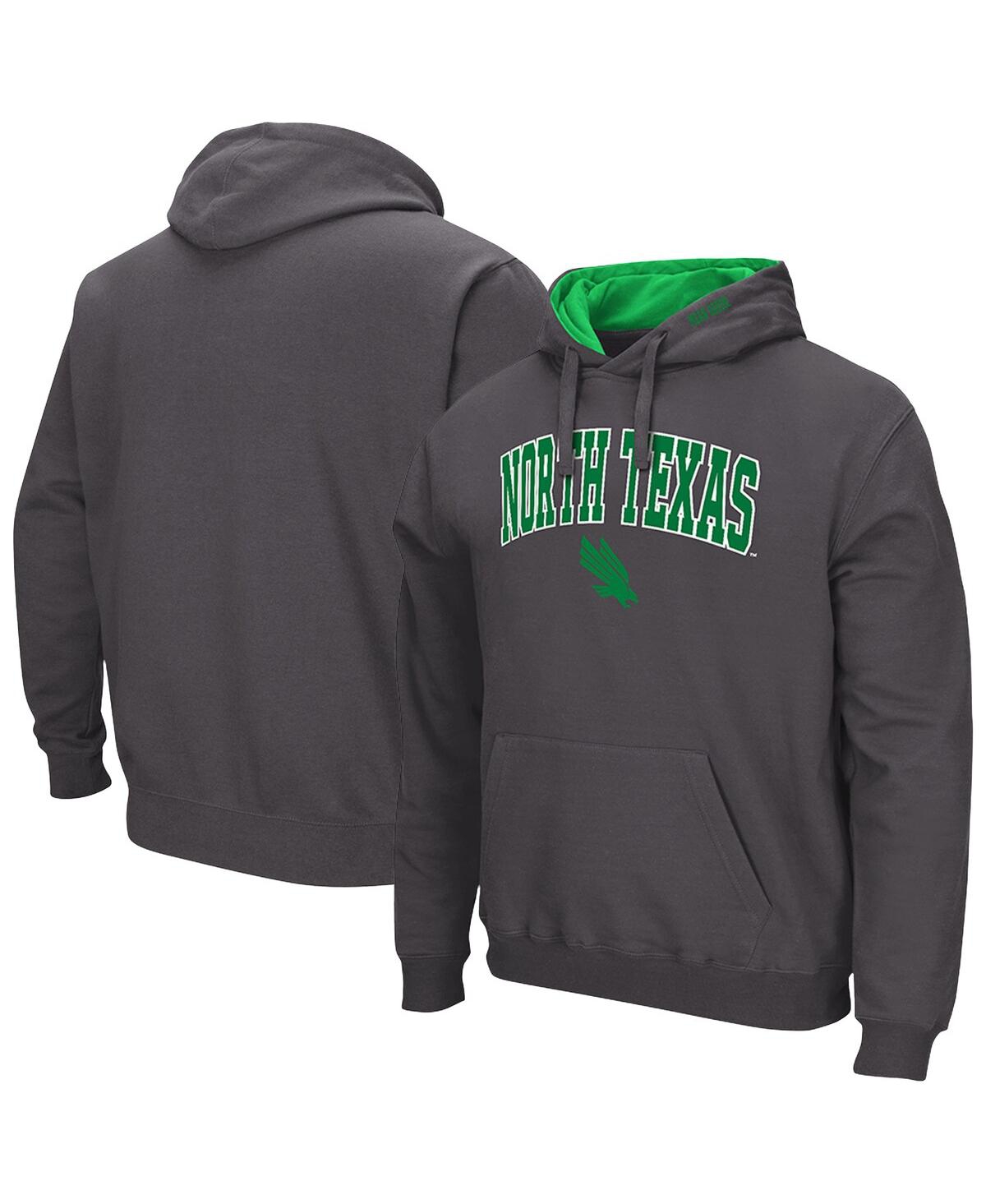 Colosseum Men's Charcoal North Texas Mean Green Arch Logo 3.0 Hoodie