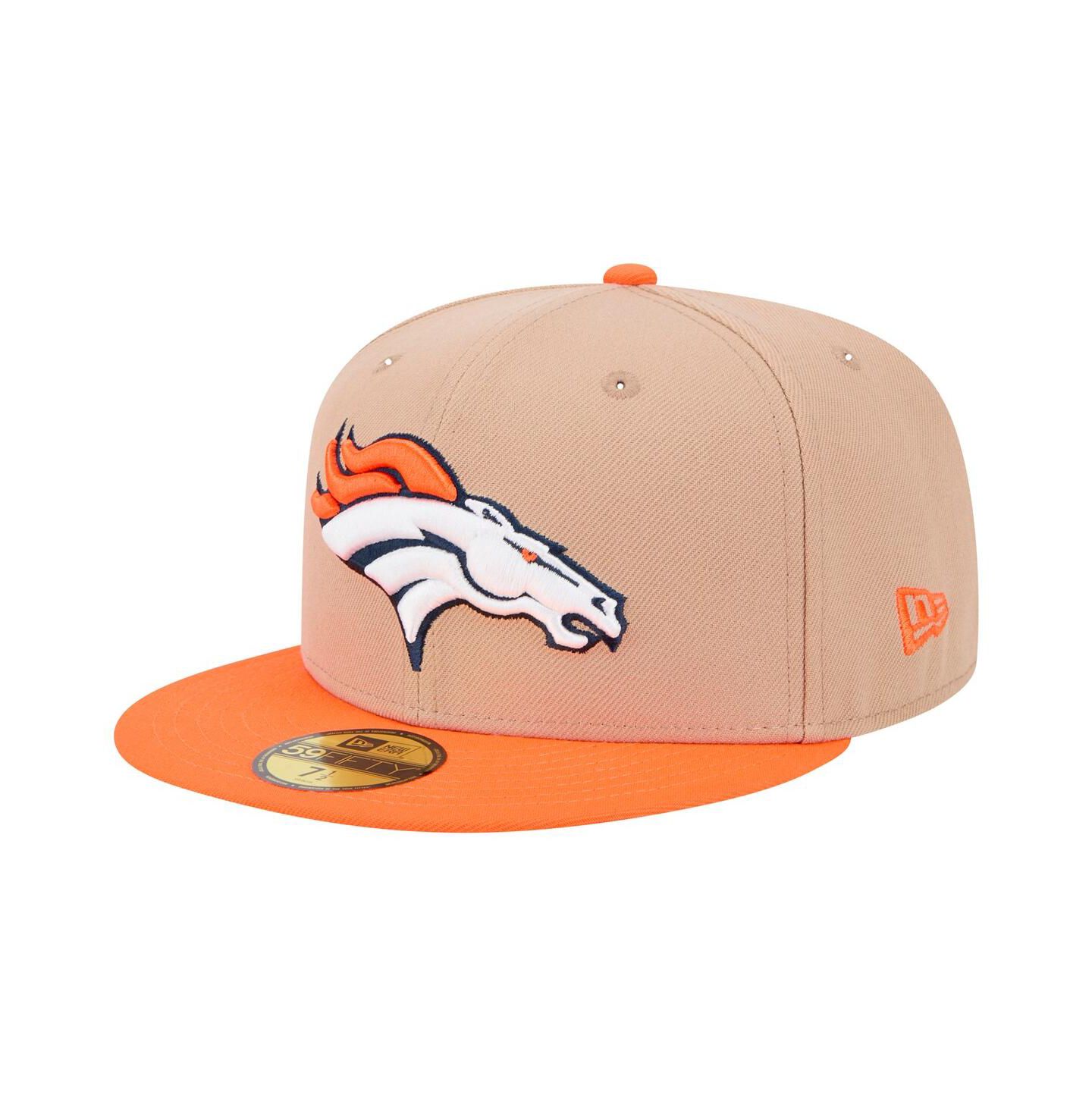 Мужская кепка New Era Tan Denver Broncos Logo Main 59FIFTY Fitted Hat — фото 1
