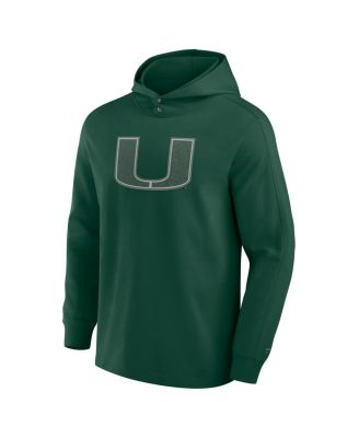 Men's Green Miami Hurricanes Blaze Tri-Blend Pullover Hoodie