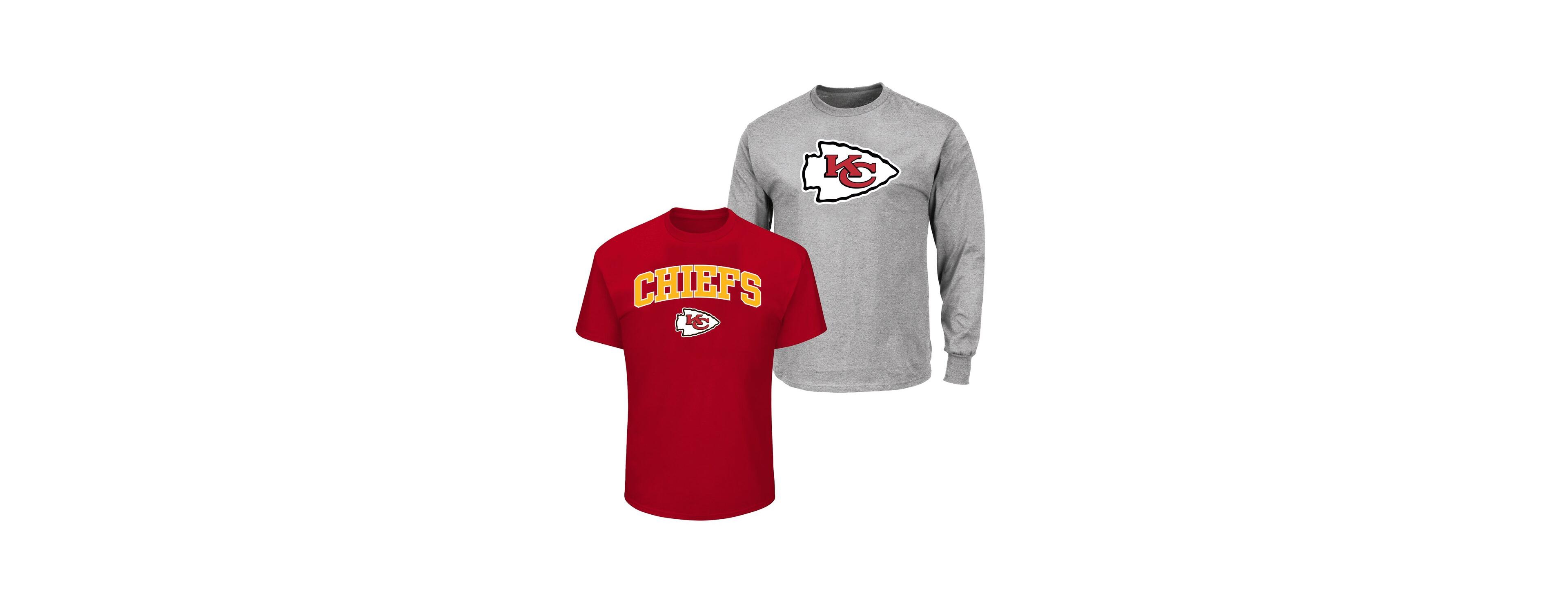 Fanatics Men's Red/Heather Gray Kansas City Chiefs Big & Tall 2-Pack T-Shirt Set