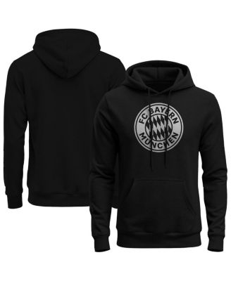 1863FC - Men's Black Bayern Munich Mono Badge Fleece Hoodie
