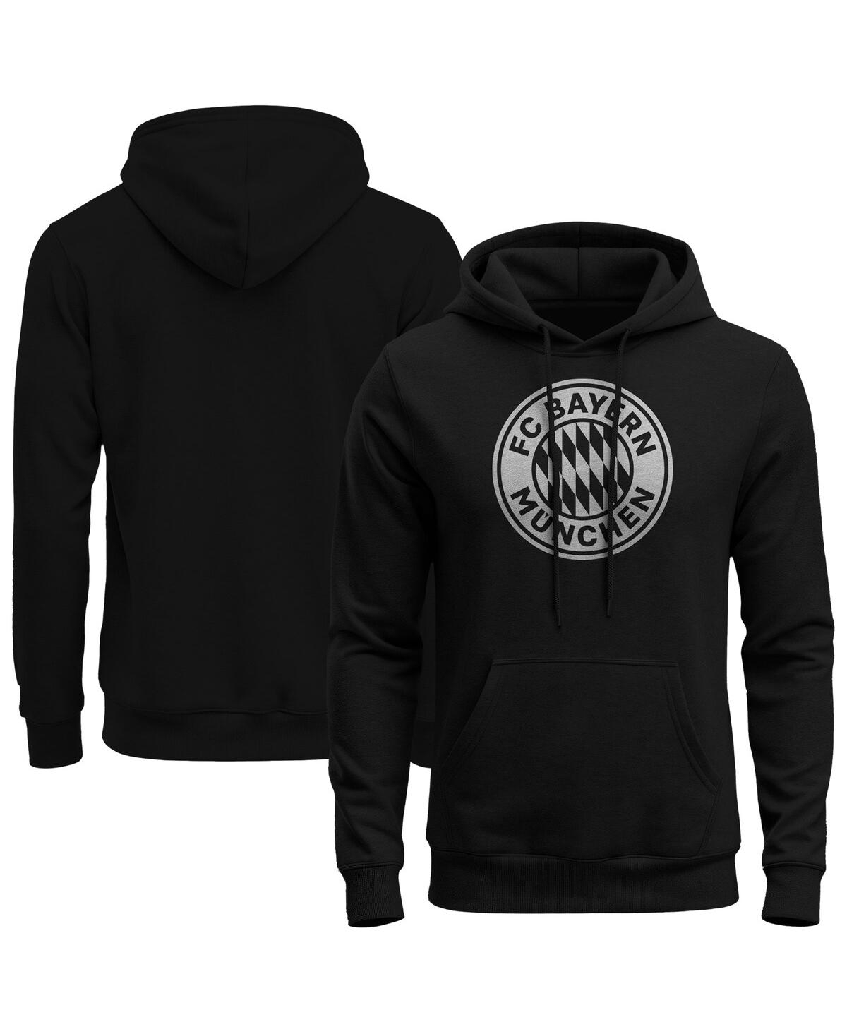 1863FC Men's Black Bayern Munich Mono Badge Fleece Hoodie