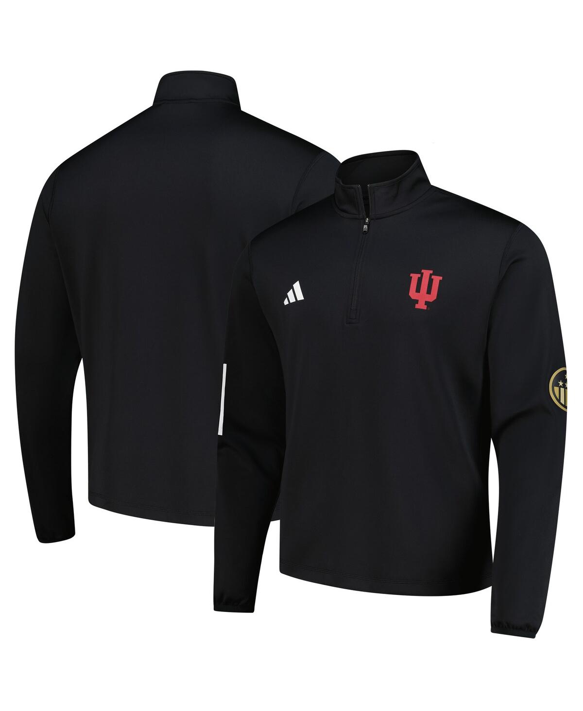 Adidas Men's Black Indiana Hoosiers Half-Zip Golf Jacket - Black