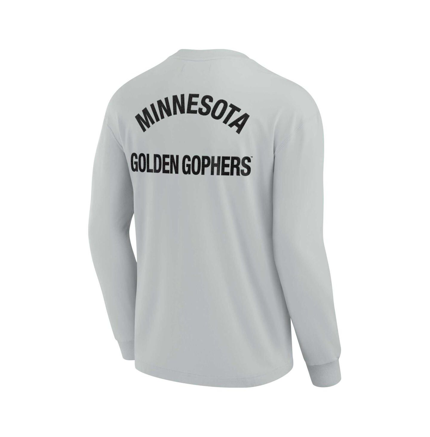 Футболка Fanatics Gray Minnesota Golden Gophers Elements Super Soft Long Sleeve — фото 2