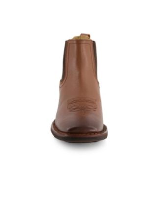 Men's Genuine Leather Chelsea Boot Western Style with elastic shaft
