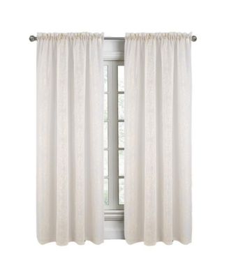 Andrea Emb Metallic Doily Rod Pocket Room Darkening Curtain Panels for Bedroom 54" x 95" Gold