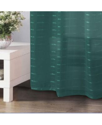 Wanda Box Voile Light Filtering One Grommet Curtain Panel 54" x 90" Teal