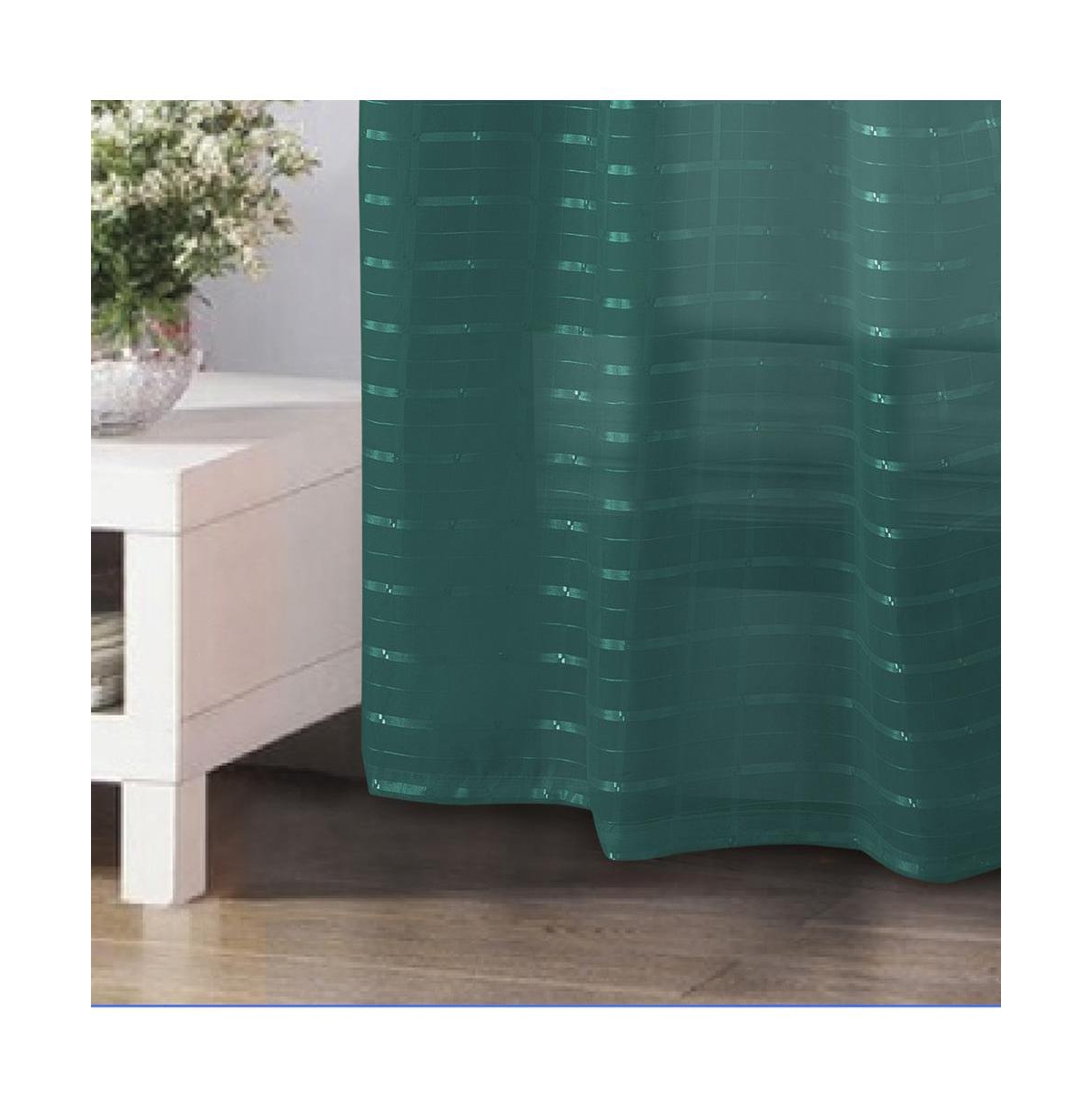 Rt Designers Collection Wanda Box Voile Light Filtering One Grommet Curtain Panel 54" x 90" Teal