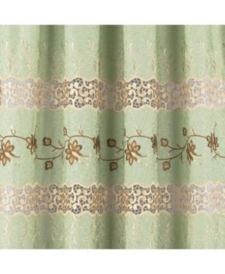 RT Designer Collection Antonia Macrame Luxurious Decorative Rod Pocket Curtain Panel 54" x 84" Sage