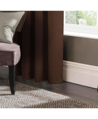 RT Designer Collection Anchorage Blackout Grommet Luxurious Modern Design Curtain Panel 54" x 95" Chocolate