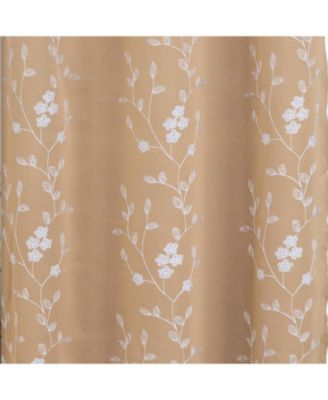 RT Designer Collection Lilian 2 Pack Embroidered Blackout Luxurious Decorative Grommet Curtain Panel 36" x 84" Taupe