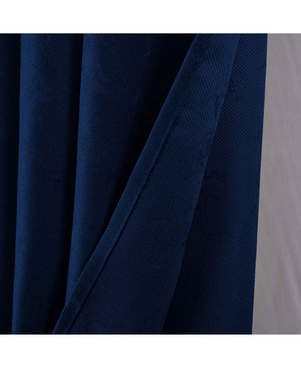 Rt Designer Collection Calypso Shimmer Jacquard 2 Pack Grommet Curtain Panel Pair 36" x 84" Navy Blue