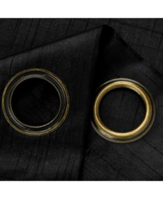 RT Designer Collection Nancy Grommet Luxurious Modern Design Curtain Panel 54" x 95" Black