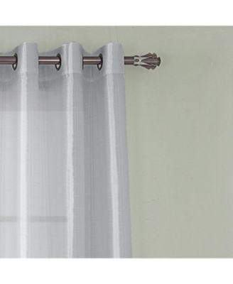 RT Designer Collection Nancy Grommet Luxurious Modern Design Curtain Panel 54" x 95" Silver