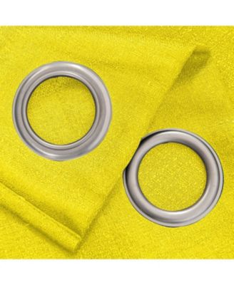 Cole Textured Grommet Room Darkening Curtain Panel 54" x 84" Yellow