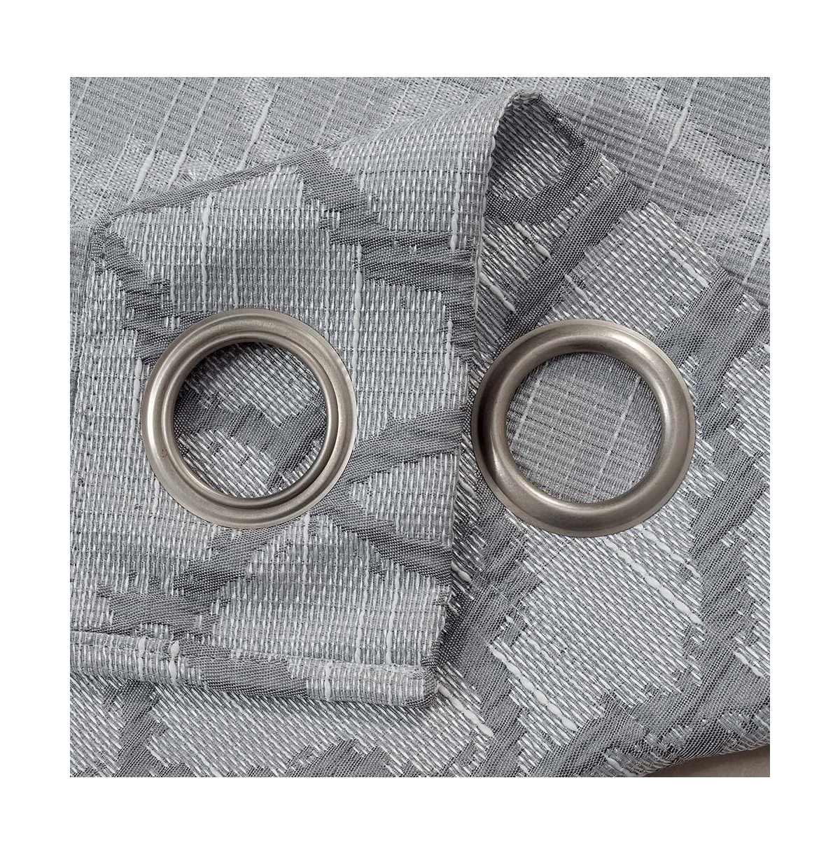 Rt Designers Collection Brookfield Jacquard High Quality Light Filtering Grommet Curtain Panel 54" x 90" Silver