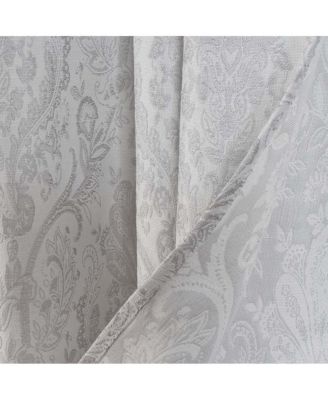Bridgeport Jacquard High Quality Light Filtering Grommet Curtain Panel 54" x 90" Silver