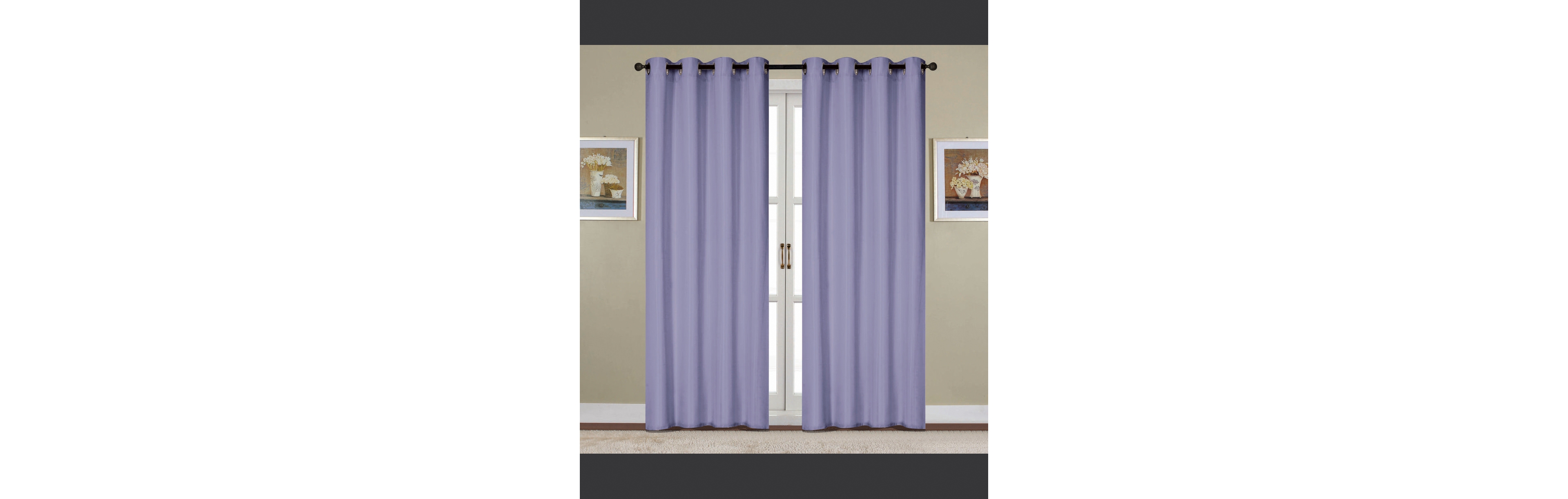 Rt Designers Collection Kennedy Elegant Design Grommet Curtain Panel 54" x 90" Lilac