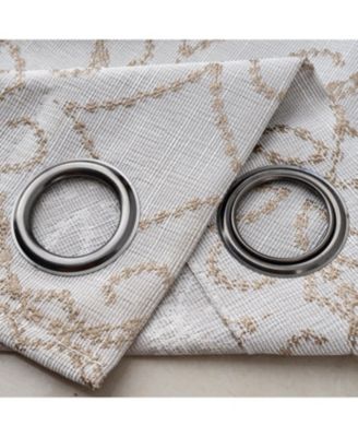 RT Designer Collection Woodbridge Jacquard Grommet Luxurious Modern Design Curtain Panel 54" x 84" Taupe