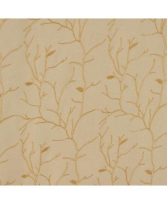 RT Designer Collection Luciana Embroidered Blackout Luxurious Decorative Grommet Curtain Panel 54" x 84" Beige