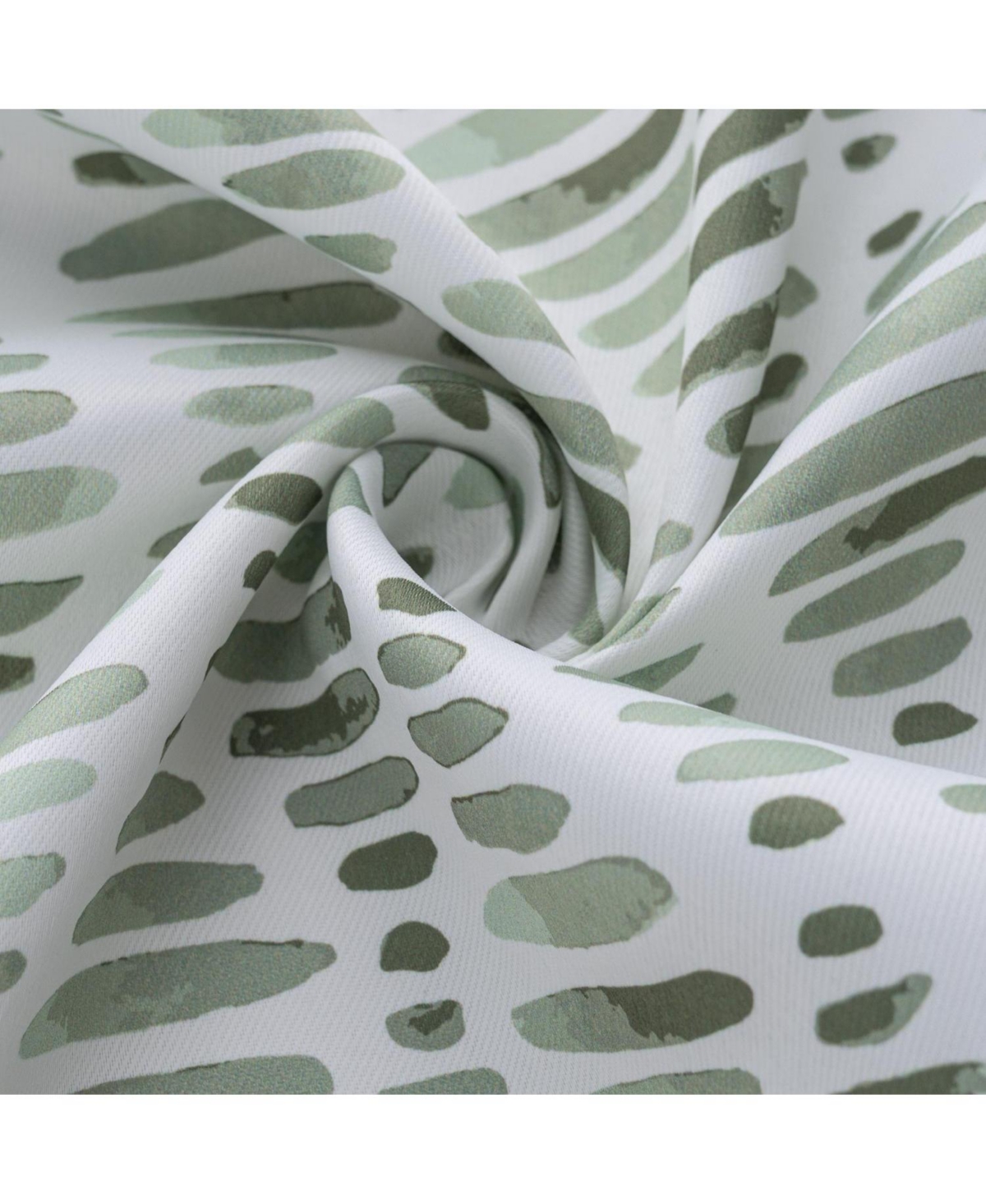 Rt Designer Collection Justice Printed Blackout Luxurious Decorative Grommet Curtain Panel 54" x 95" Sage