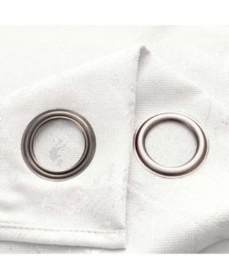 RT Designer Collection Cosmo Shimmer Jacquard 2 Pack Grommet Curtain Panel Pair 36" x 84" White