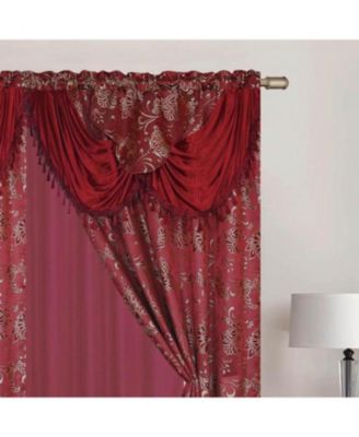 Clayton 2-Piece Double Panel Elegant Thermal Insulated Grommet Curtain Panels - Each Panel 54" X 84" Burgundy