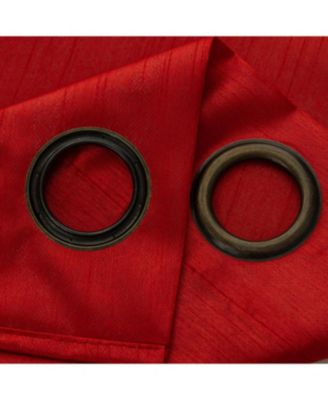 RT Designer Collection Nancy Grommet Luxurious Modern Design Curtain Panel 54" x 95" Red