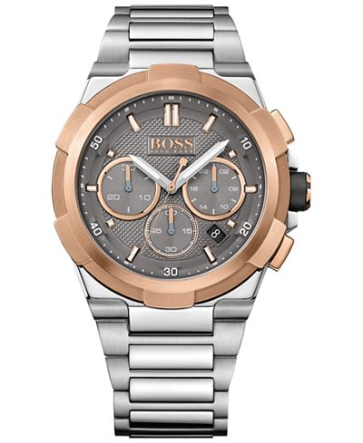 BOSS Hugo Boss Men's Chronograph Supernova Stainless Steel Bracelet Watch 46mm 1513362